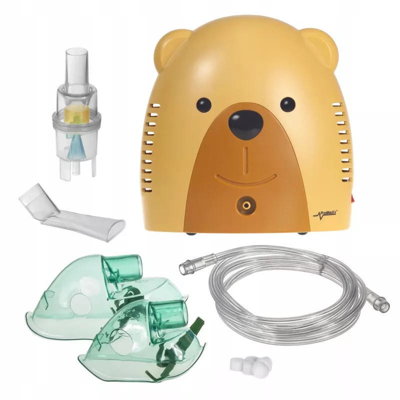 Promedix inhalátor pre deti, medvedík, sada na rozprašovanie, masky, filtre, PR-811