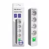 Predlžovací kábel Qoltec 50288 1,8 m 4 AC zásuvky interiér biely