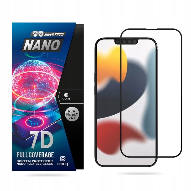Hybridné sklo Crong 7D Nano Flexible Glass Apple