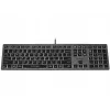 Káblová A4Tech klávesnica FX60H USB QWERTY – Full-Size 100%, podsvietená biela, sivá, USB hub