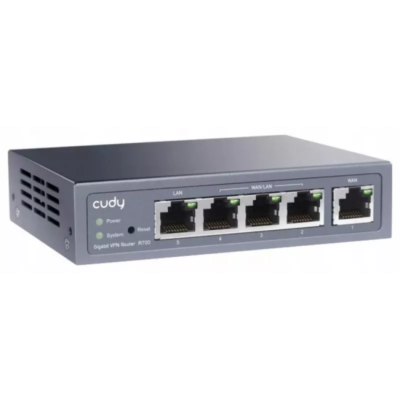 Cudy Gigabit Multi-WAN VPN router káblový router Fast Ethernet, Gigabit Ethernet sivý