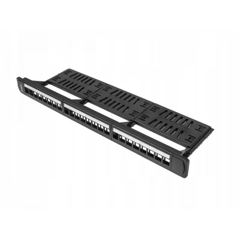 Patch panel 1U LANBERG PPKS-1124-B, 24 portov, 1U, ABS, čierny, 482,6×44,5×154 mm