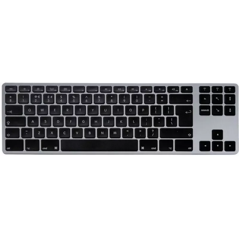 Mechanická klávesnica Matias FK408BTB-UK Tenkeyless Bluetooth hliníková Space Gray