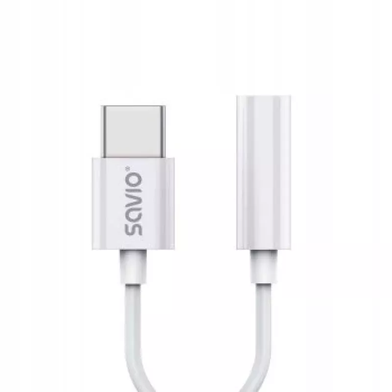USB Type 3.1 C (M) – Jack 3.5mm (F) audio adaptér biela SAVIO AK-51