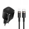 usams nabíjačka 1x USB-C T36 + Lightning PD – kompaktná PD nabíjačka s USB-C a Lightning