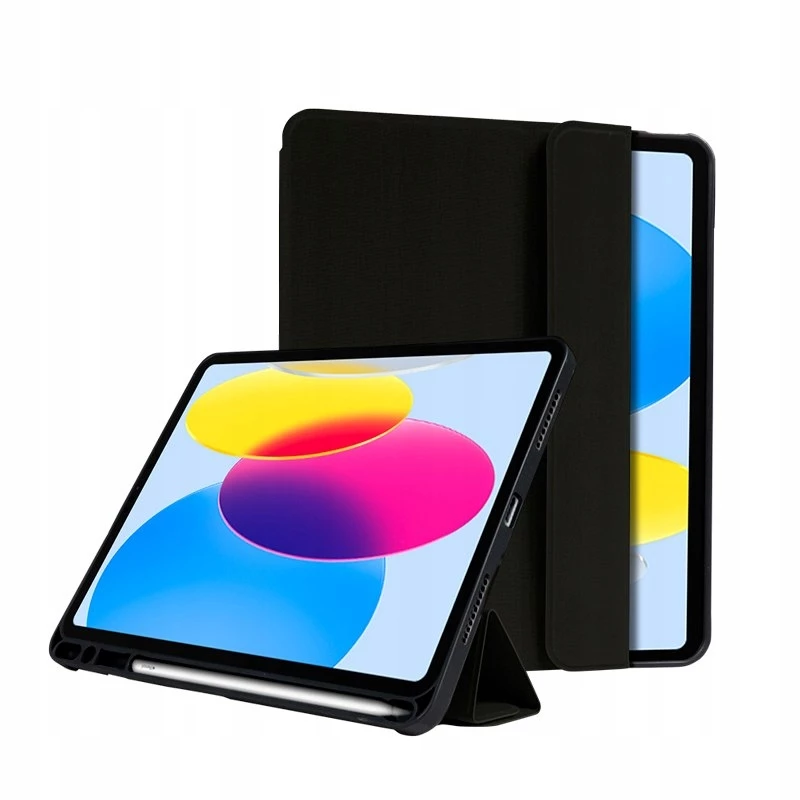 Crong FlexFolio CRG-FXF-IPD109-BLK puzdro folio pre iPad 10.9 (2022) / iPad 11 (2025), 27,7 cm (10,9 palca), s držiakom na Apple Pencil, čierne