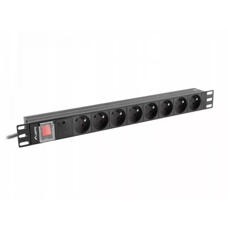 Zásuvkový blok Lanberg PDU-08E-0200-BK