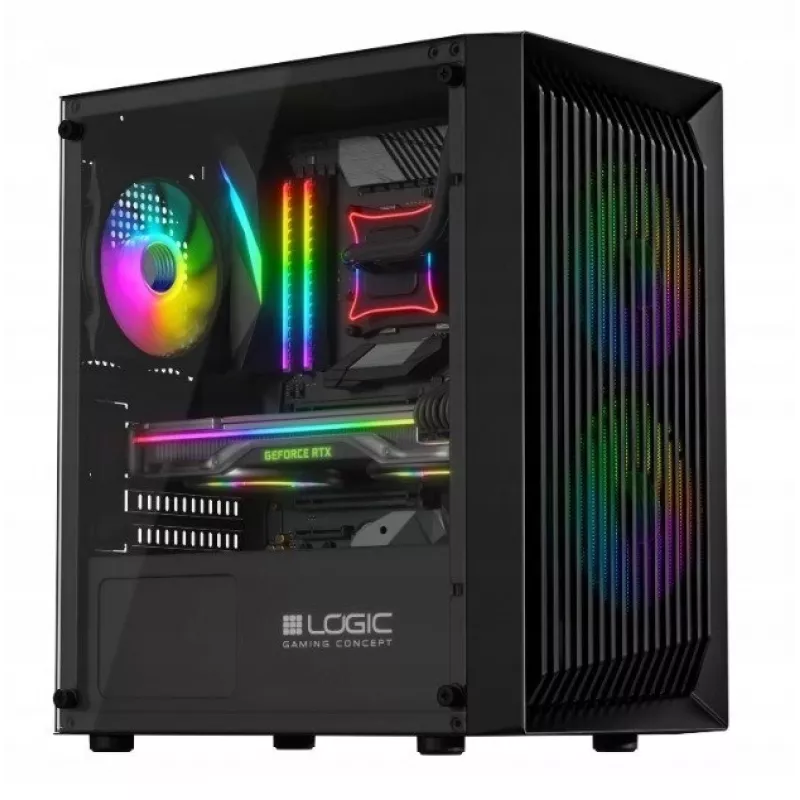 Počítačová skriňa Logic Concept Atos AM-ATOS-10-0000000-0002 ATX čierna