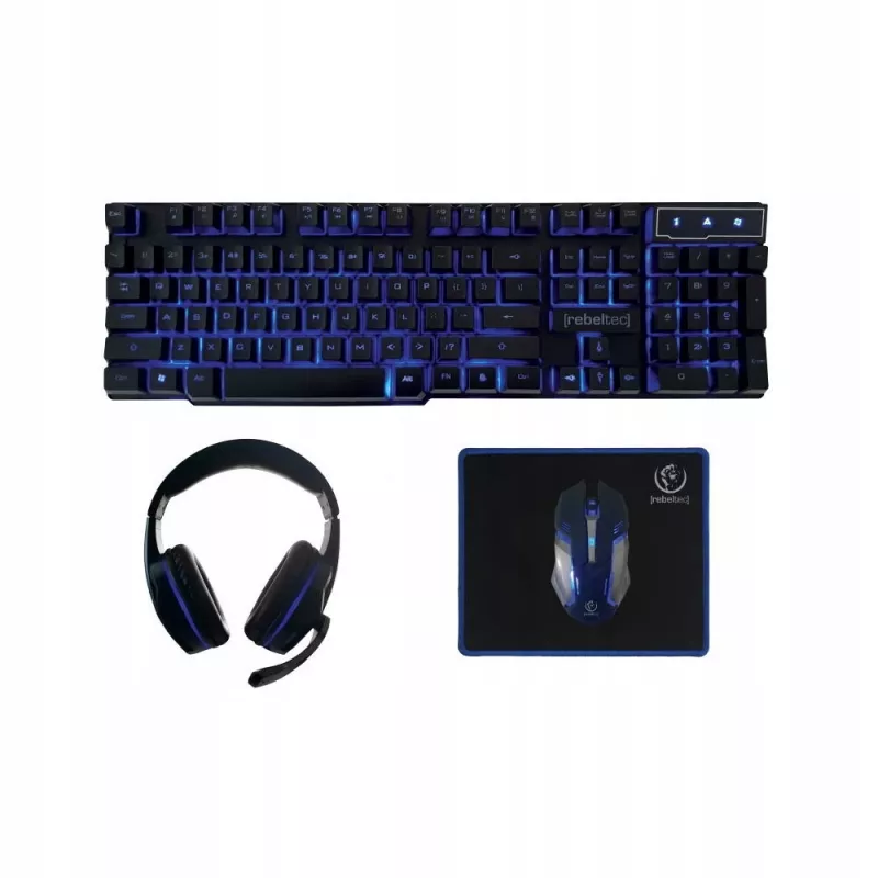 Klávesnica myš v cene Rebeltec SHERMAN Gaming USB QZERTY anglická čierna