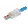 RJ-45 konektor Alantec WT118, RJ45 konektor samec priamy, Cat5e, U/UTP (UTP), priesvitná biely, balenie 100 ks