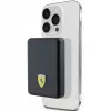 Ferrari powerbanka FEPB5MNCAK 15W 5000mAh čierna/čierna Metal Logo MagSafe