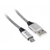 USB kábel Tracer TRAKBK46928 1m USB A Micro-USB B čierny strieborný
