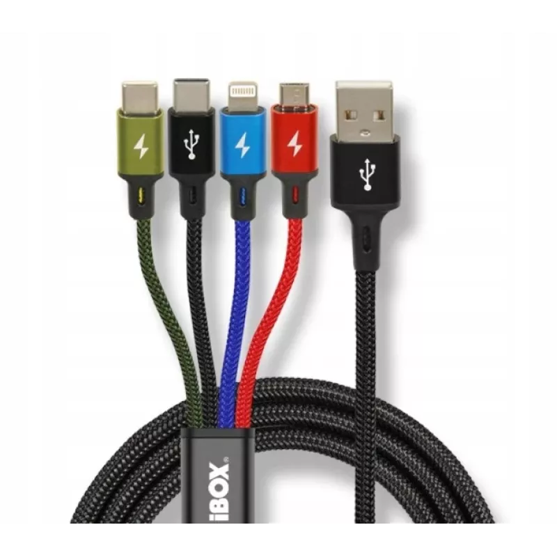 Univerzálny 4 v 1 nabíjací kábel I-BOX USB IKUM4W1