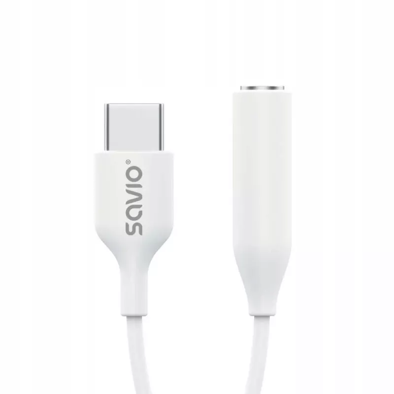 USB Type 3.1 C (M) – Jack 3,5mm (F) audio adaptér biela SAVIO AK-52