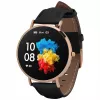 Kožené smartwatch Garett Verona zlato-čierne