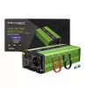 Automobilový menič Qoltec Monolith 1200 W zelený 12 V