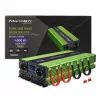 Qoltec Monolith menič napätia | nabíjanie batérie | UPS | 2000W | 4000W | 12V na 230V | čistá sínusovka | LCD čierno-zelený