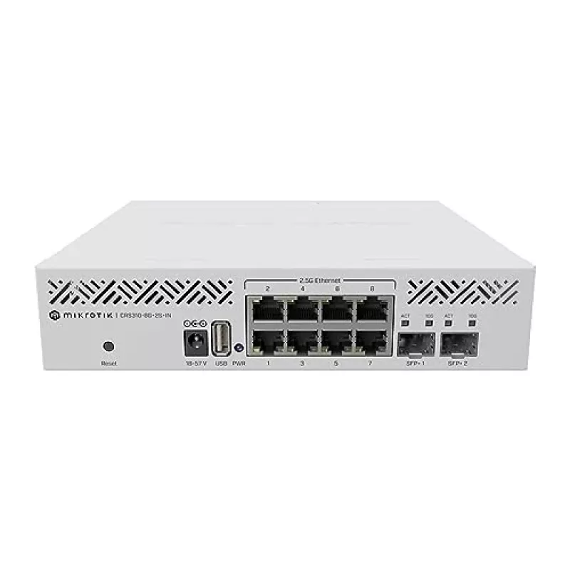 Spravovateľný switch MikroTik CRS310-8G+2S+IN, 8x 2,5G, 2x SFP+