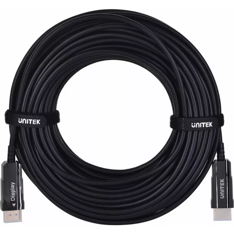 Unitek C11072BK-20M optický kábel HDMI 2.0 AOC 20 m, 4K 60 Hz, čierny