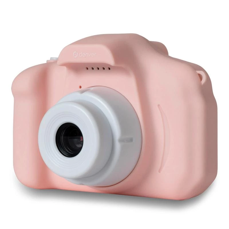 Detský digitálny fotoaparát DENVER KCA-1340RO — kompaktný 85 g, ružový