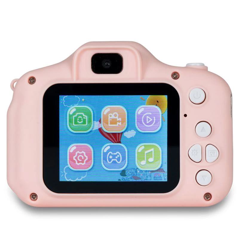 Detský digitálny fotoaparát DENVER KCA-1340RO — kompaktný 85 g, ružový