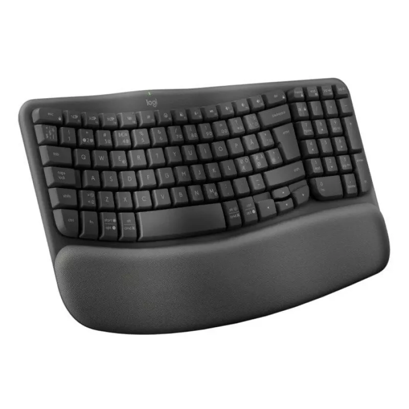 Logitech Wave Keys Office RF Wireless + Bluetooth QWERTY dánska fínska nórska švédska grafitová
