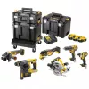 DeWalt DCK685P3T 18V kufrík s akumulátorovým náradím — 3×5,0 Ah batérie, DCH273 vŕtacie kladivo, uhlová brúska, kufrík