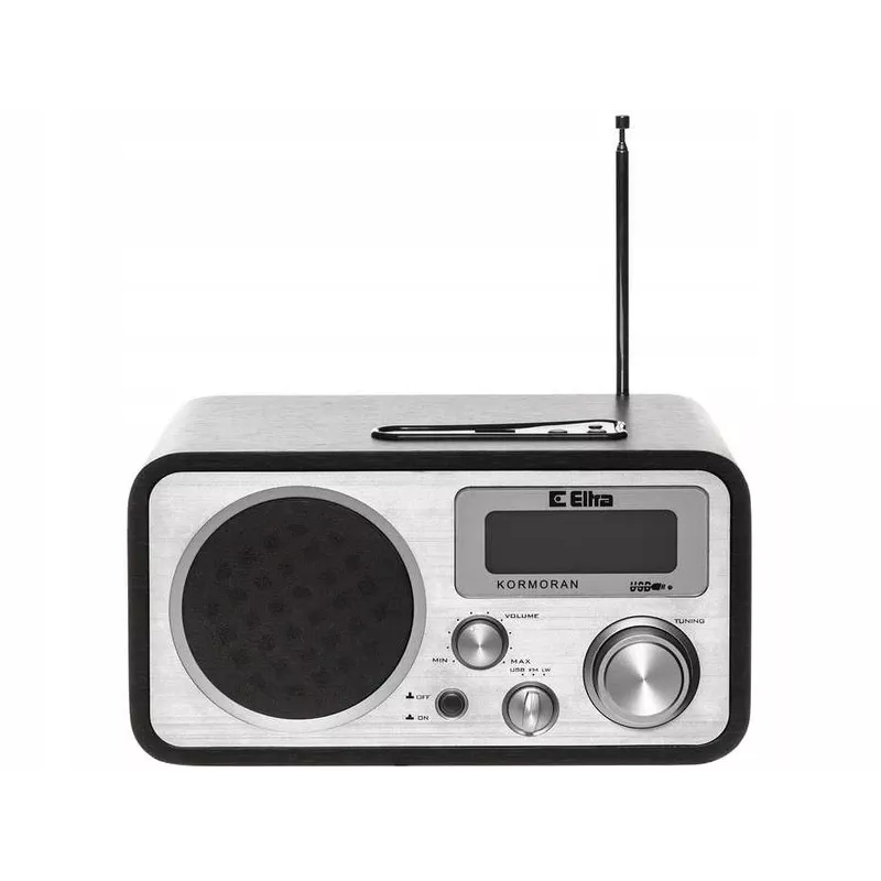 ELTRA Kormoran stolové rádio FM/LW s prehrávaním MP3 z USB, hnedé