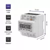 Trojfázový elektronický merač energie QOLTEC 50900 400V LCD 4P