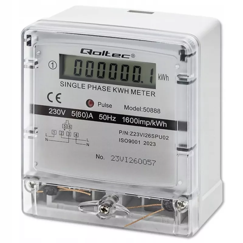 Jednofázový elektronický merač spotreby energie 230V LDC