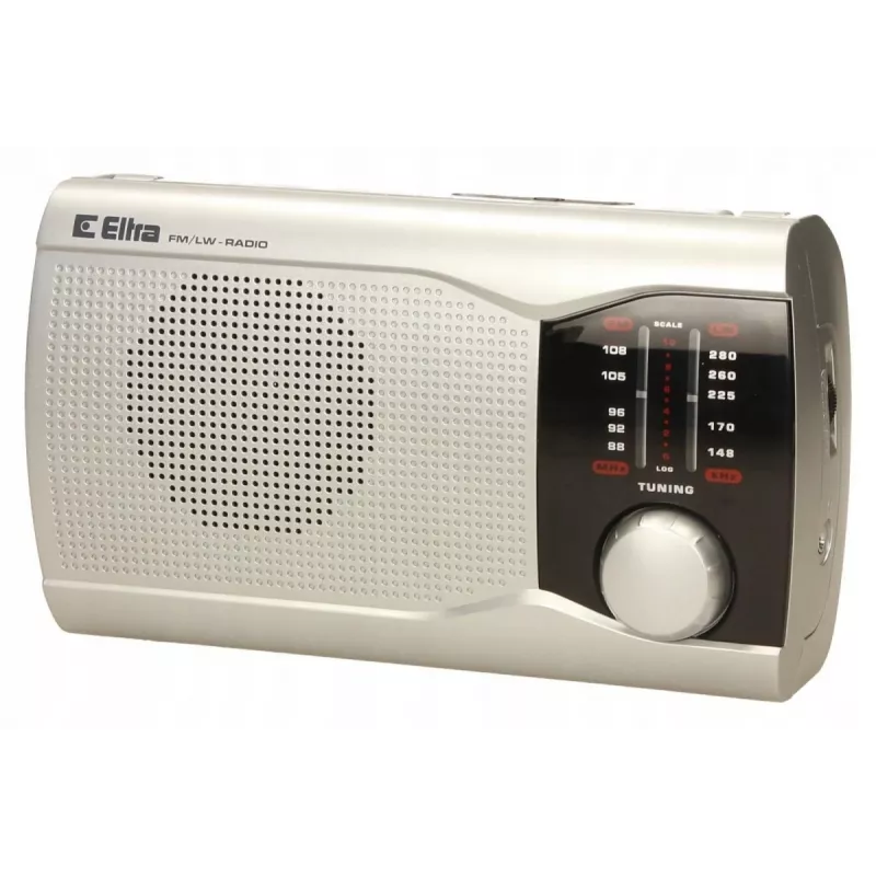 Prenosné rádio Eltra EWA strieborné — AM/FM prijímač, batériové
