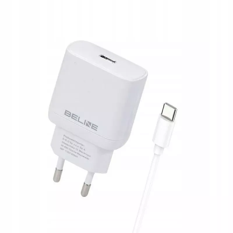 Nabíjačka 30W USB-C Beline Beli02177 biela s USB-C káblom