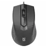 Káblová optická myš pre pravákov DEFENDER Optimum MB-270, 1000 DPI, USB Type-A, 3 tlačidlá, čierna, 1,5 m kábel