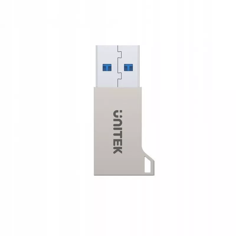 Unitek A1034NI adaptér USB-A samec na USB-C samica, USB 3.1 Gen1, strieborný