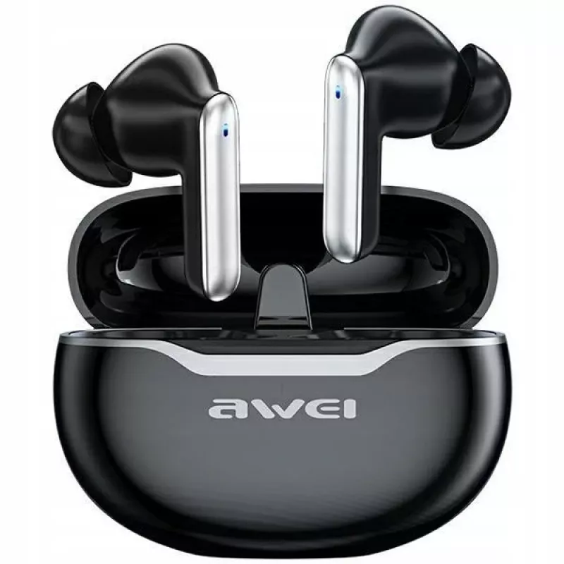Awei slúchadlá Bluetooth 5.3 T50 TWS nabíjacie puzdro /čierna