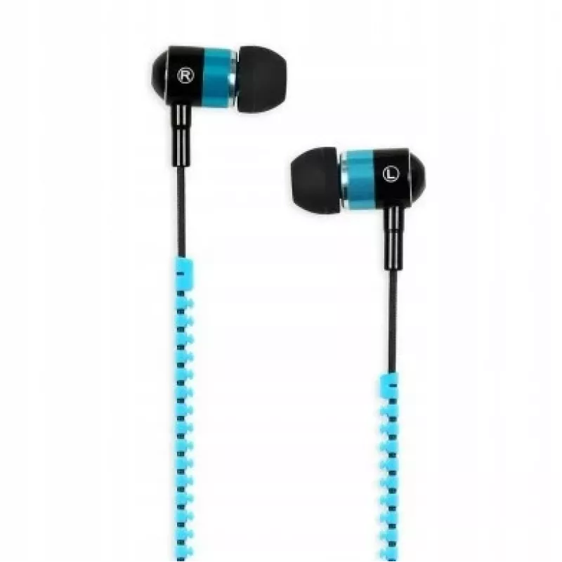 In-ear slúchadlá s dizajnom na zips a mikrofónom
