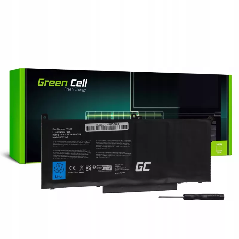 Batéria do notebooku F3YGT 7,6V 6200mAh pre Dell Latitude 7280 7290 7380 7490
