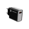 Natec Ribera NUC-2058 sieťová nabíjačka, 18 W, 1x USB-A, do 3 A, Quick Charge 3.0, Samsung AFC, Huawei FCP/SCP, čierna