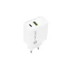 Sieťová rýchlonabíjačka NATEC RIBERA 12V 20W USB-C PD 3.0 + USB-A Samsung AFC biela