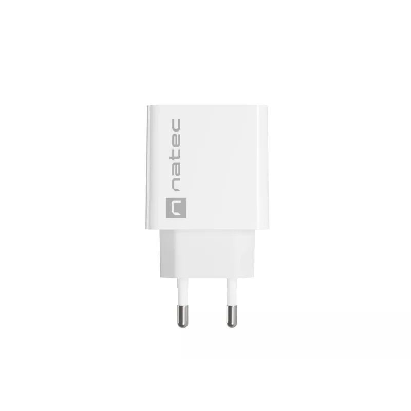 Sieťová rýchlonabíjačka NATEC RIBERA 12V 20W USB-C PD 3.0 + USB-A Samsung AFC biela