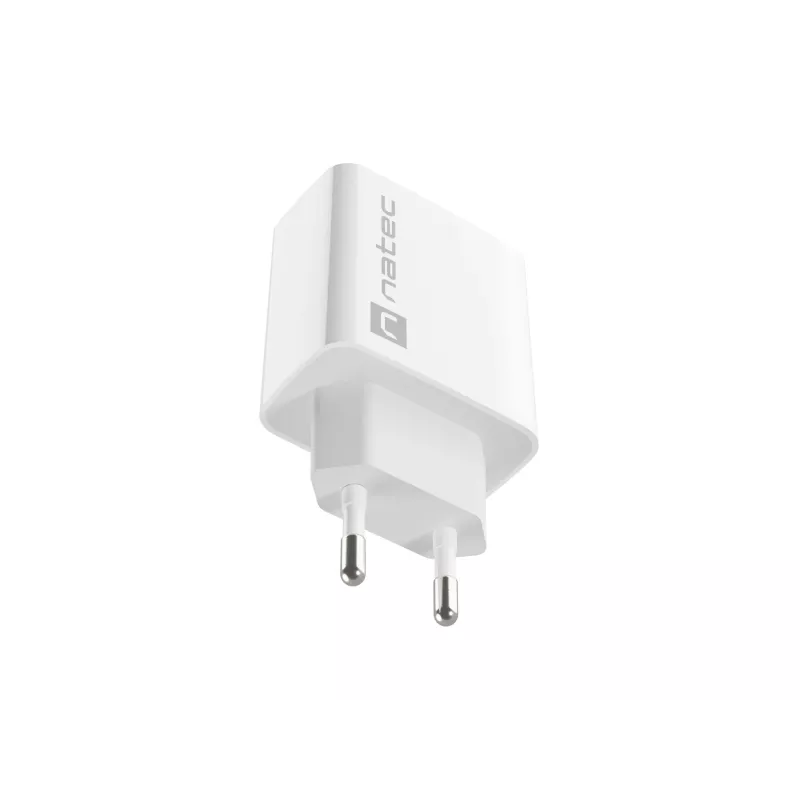 Sieťová rýchlonabíjačka NATEC RIBERA 12V 20W USB-C PD 3.0 + USB-A Samsung AFC biela