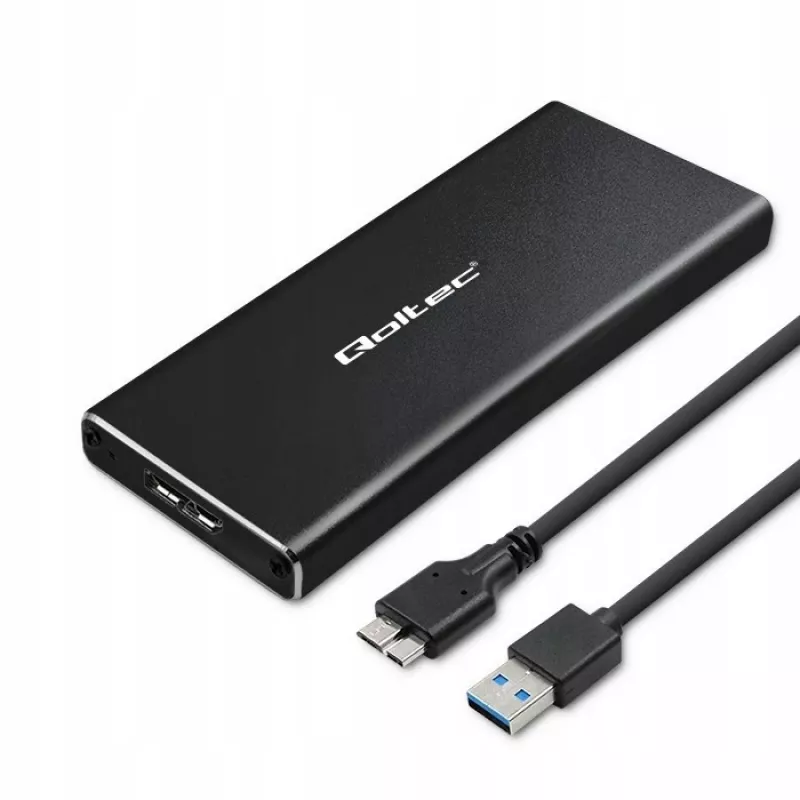 M.2 SATA SSD puzdro QOLTEC 51854 USB 3.0 bez nástrojov