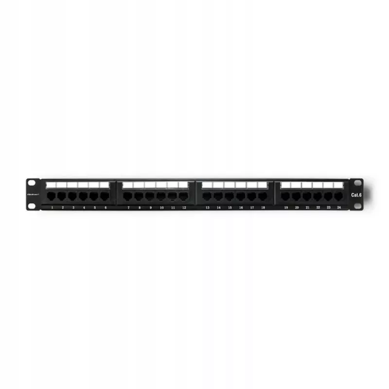 Patch panel RACK 24 portov, Cat.6 UTP