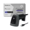 Ručný čítač čiarových kódov QOLTEC 50863 — 1D/2D skener, USB káblový, LED senzor, čierny, 5V, 1,8 m kábel