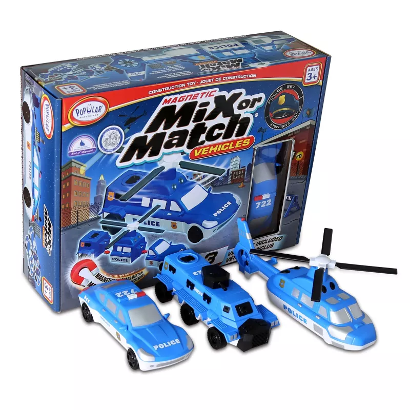 Sada vozidiel Popular Playthings Mix or Match Vehicles Police