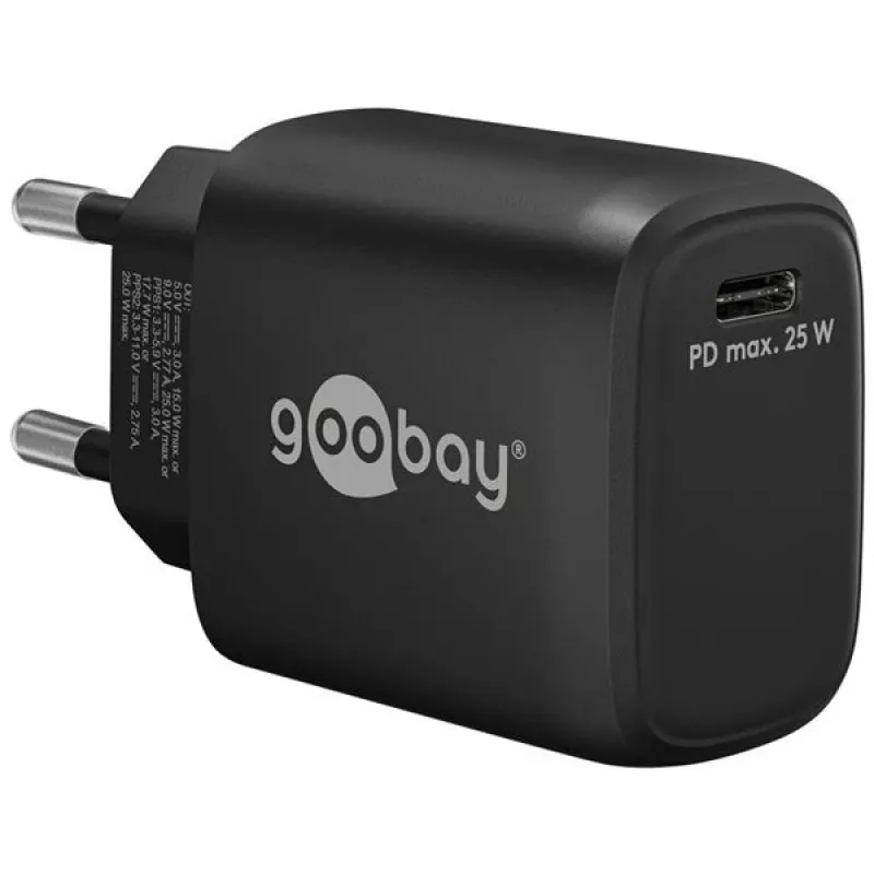 Goobay 65367 nabíjačka interiérová AC pre notebook smartfón tablet čierna