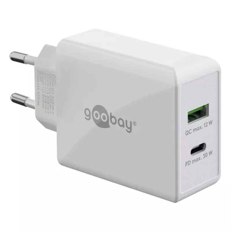Goobay Dual USB-C™ PD (Power Delivery) rýchla nabíjačka (30 W) (61674)