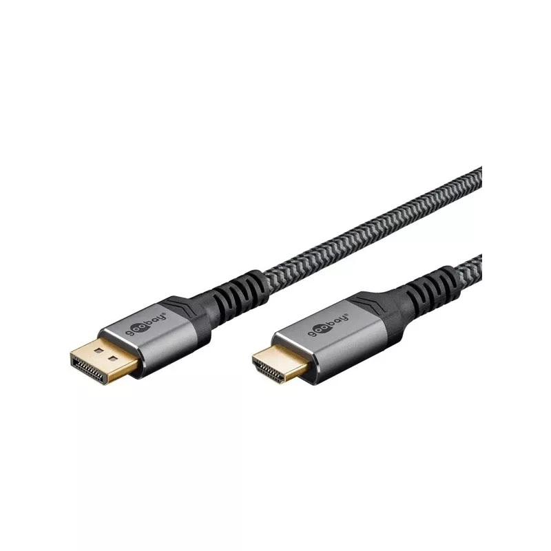 Goobay 65271 video kábel adaptér 5 m DisplayPort HDMI sivý (65271)