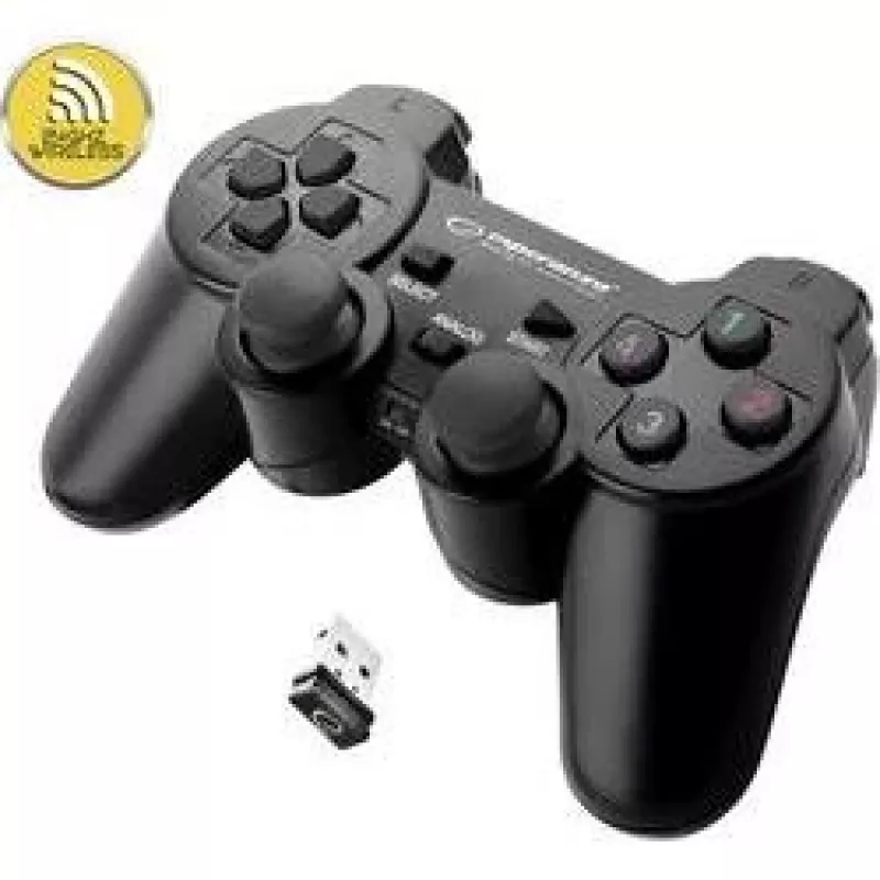 Esperanza EGG108K herný ovládač čierny USB 2.0 gamepad analógový / digitálny PC, Playstation 3