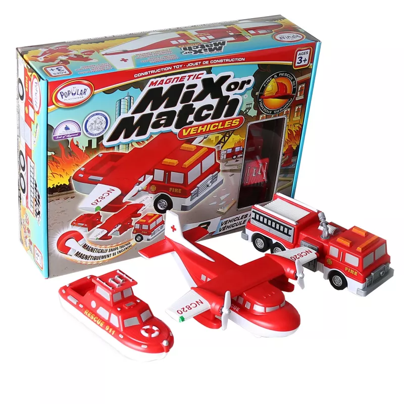 Sada vozidiel Popular Playthings Mix or Match Vehicles Fire and Rescue